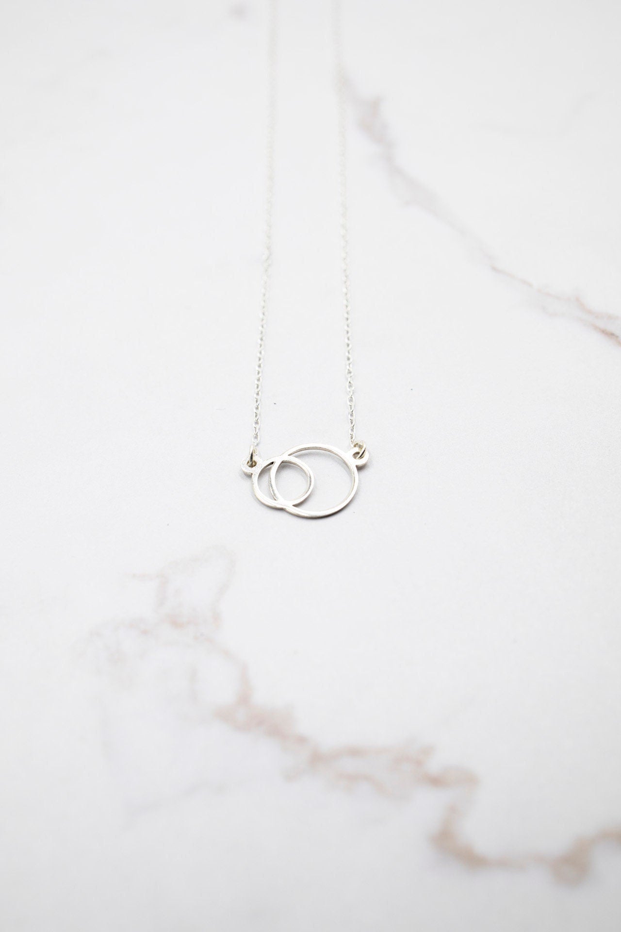SILVER Mini Necklace. ECLIPSE. Sterling Silver 925. Delicate and elegant piece perfect for gifts.