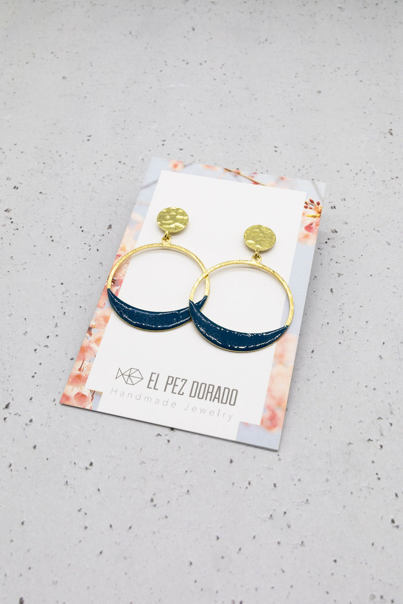 MOON EARRINGS. Color earrings.