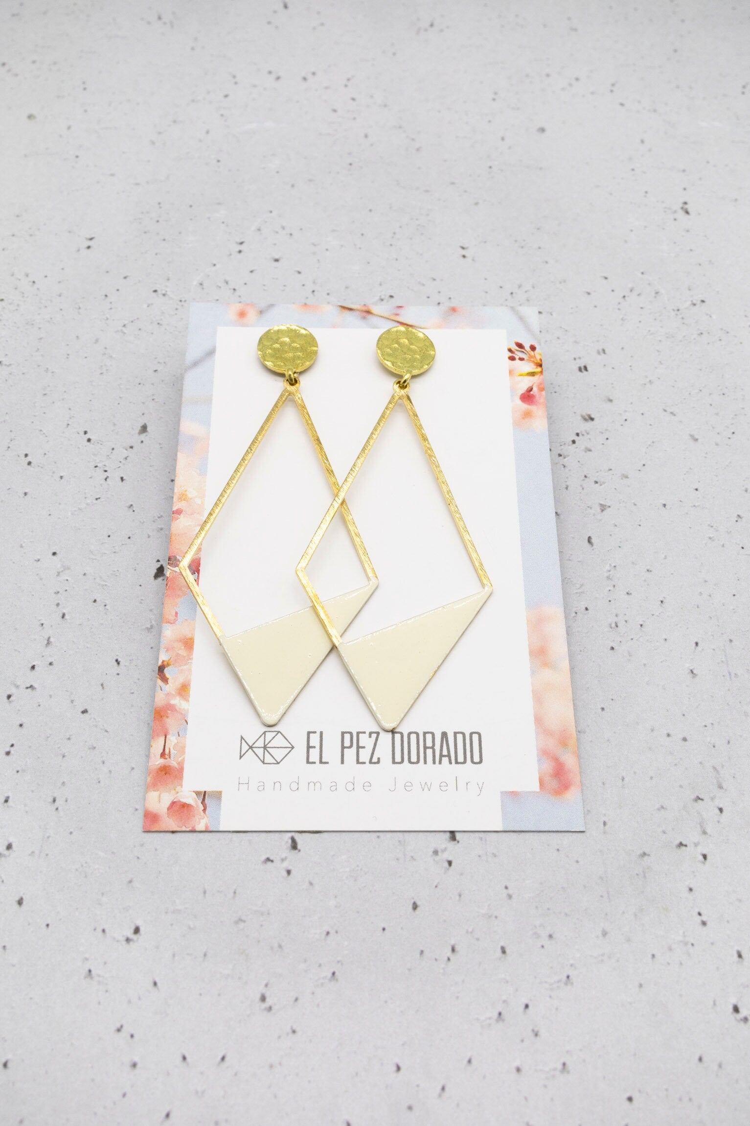 LONG RHOMBUS EARRINGS. Color earrings.