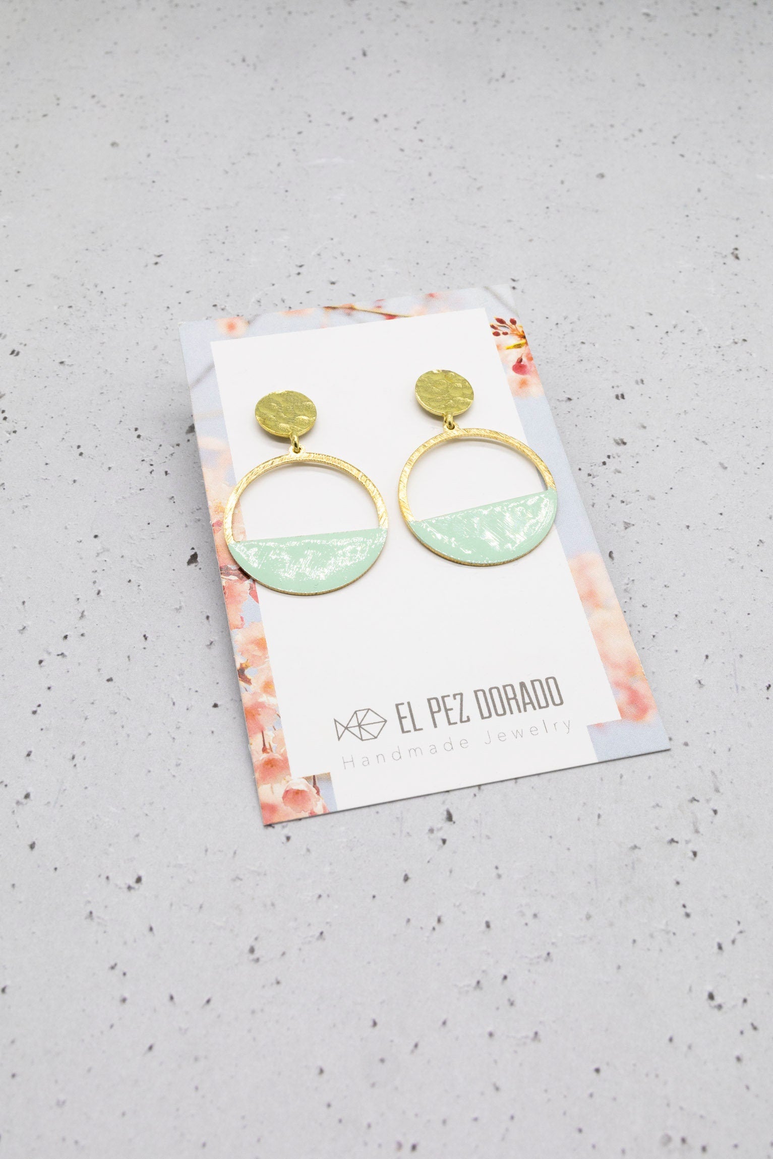 SEMICIRCLE EARRINGS. Color earrings. New collection. Original color earrings. Enameled metal.