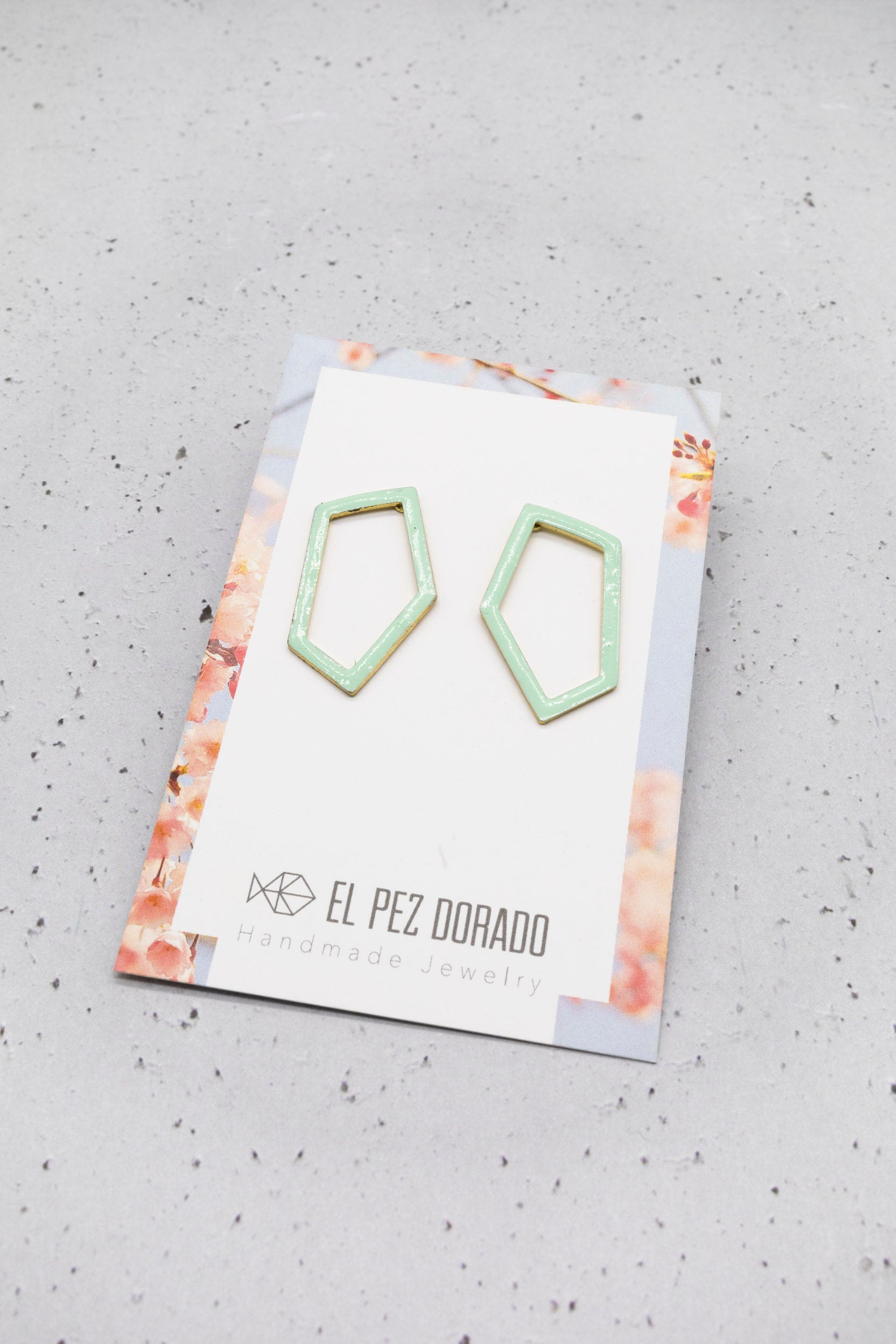 Polygonal shaped earrings. New collection earrings. Original earrings. Earrings for a gift.