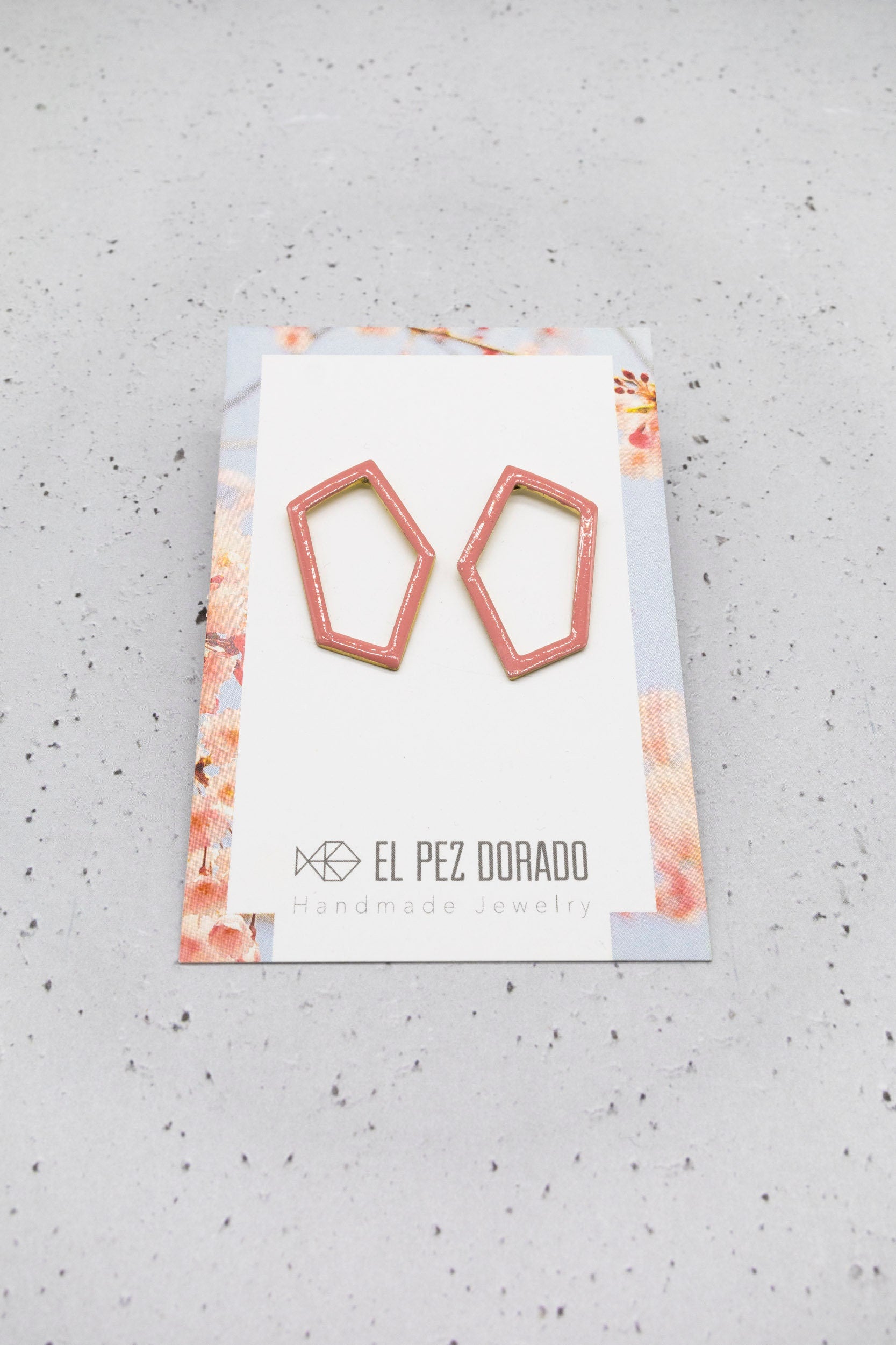 Polygonal shaped earrings. New collection earrings. Original earrings. Earrings for a gift.