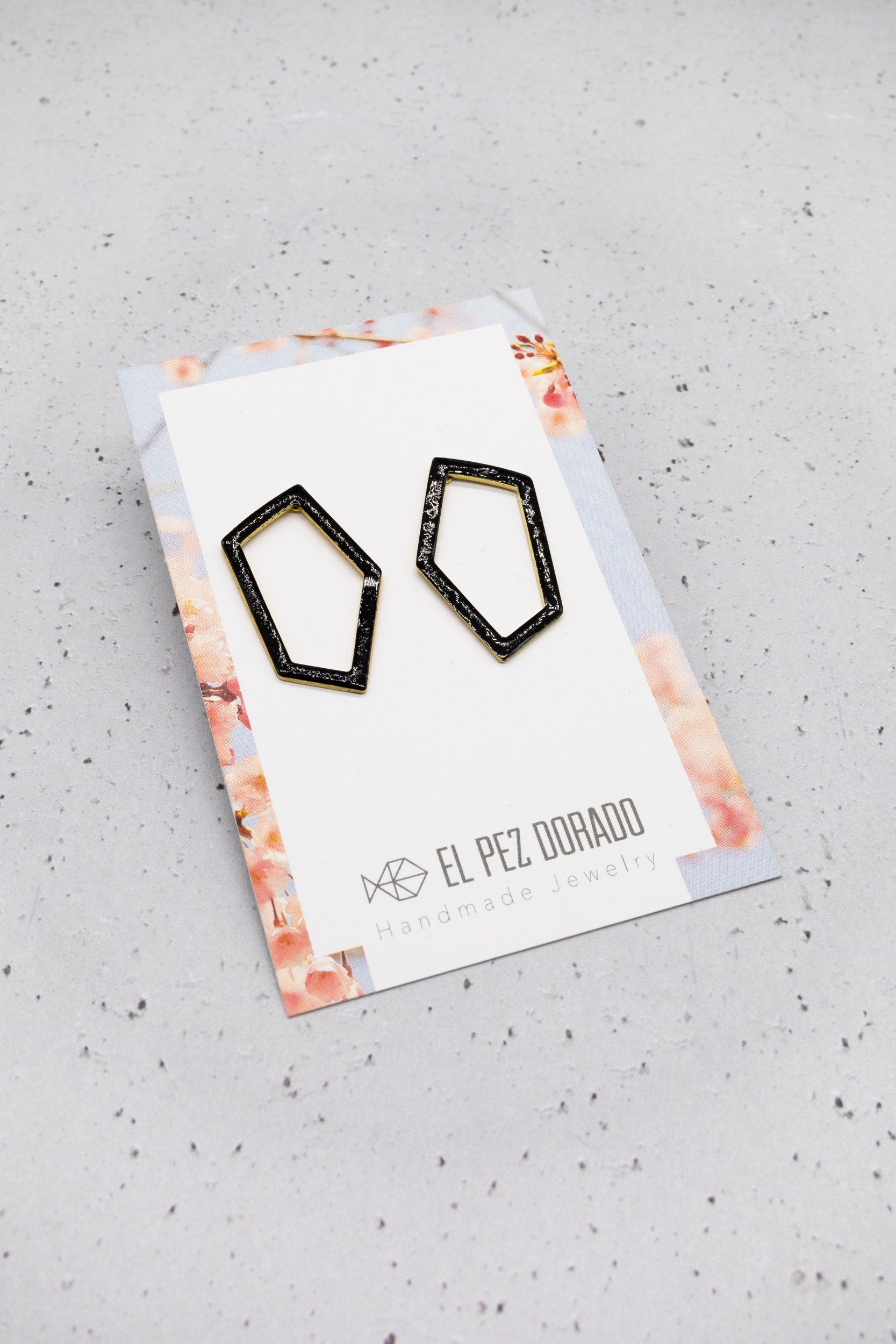 Polygonal shaped earrings. New collection earrings. Original earrings. Earrings for a gift.