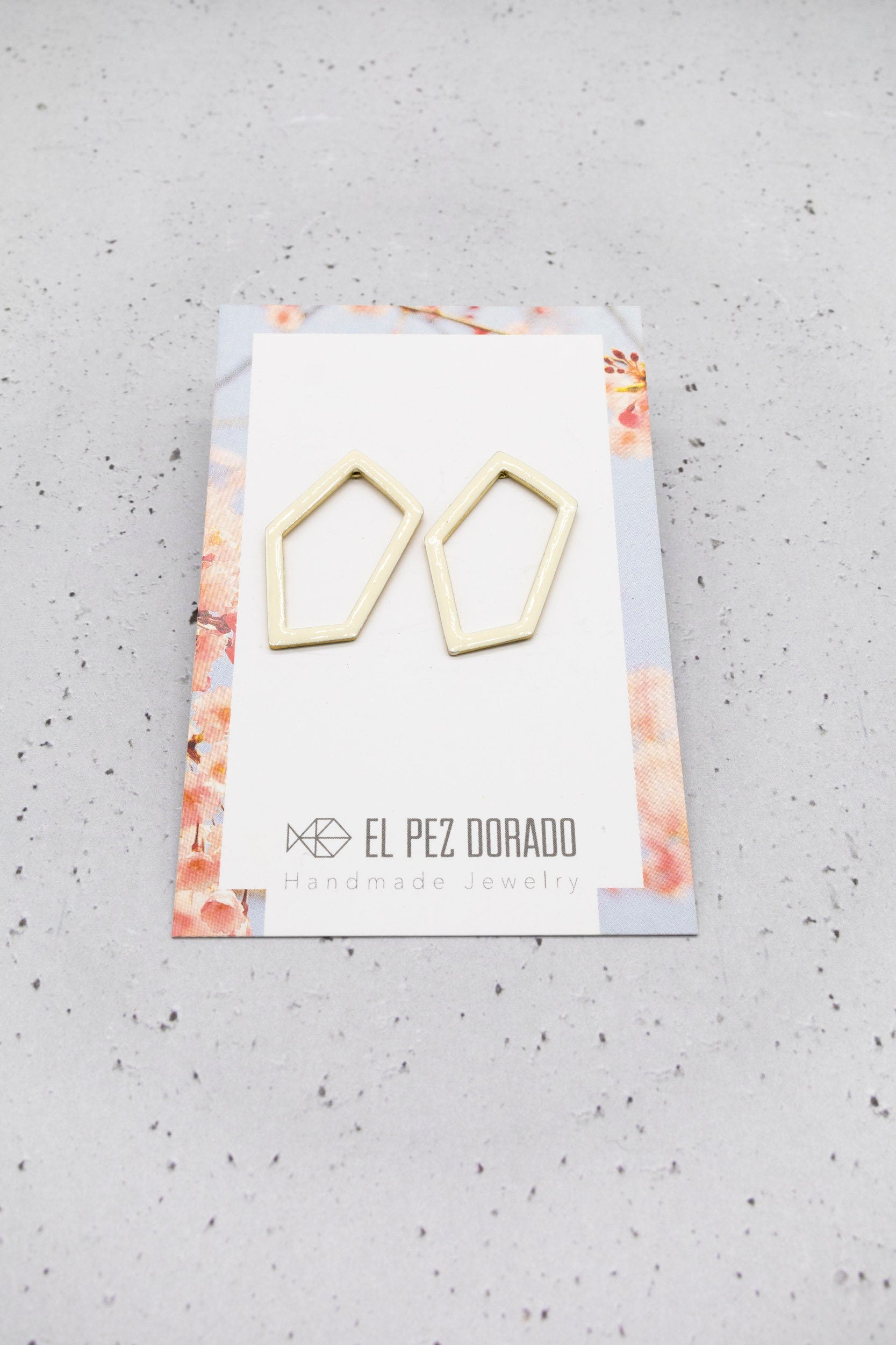 Polygonal shaped earrings. New collection earrings. Original earrings. Earrings for a gift.