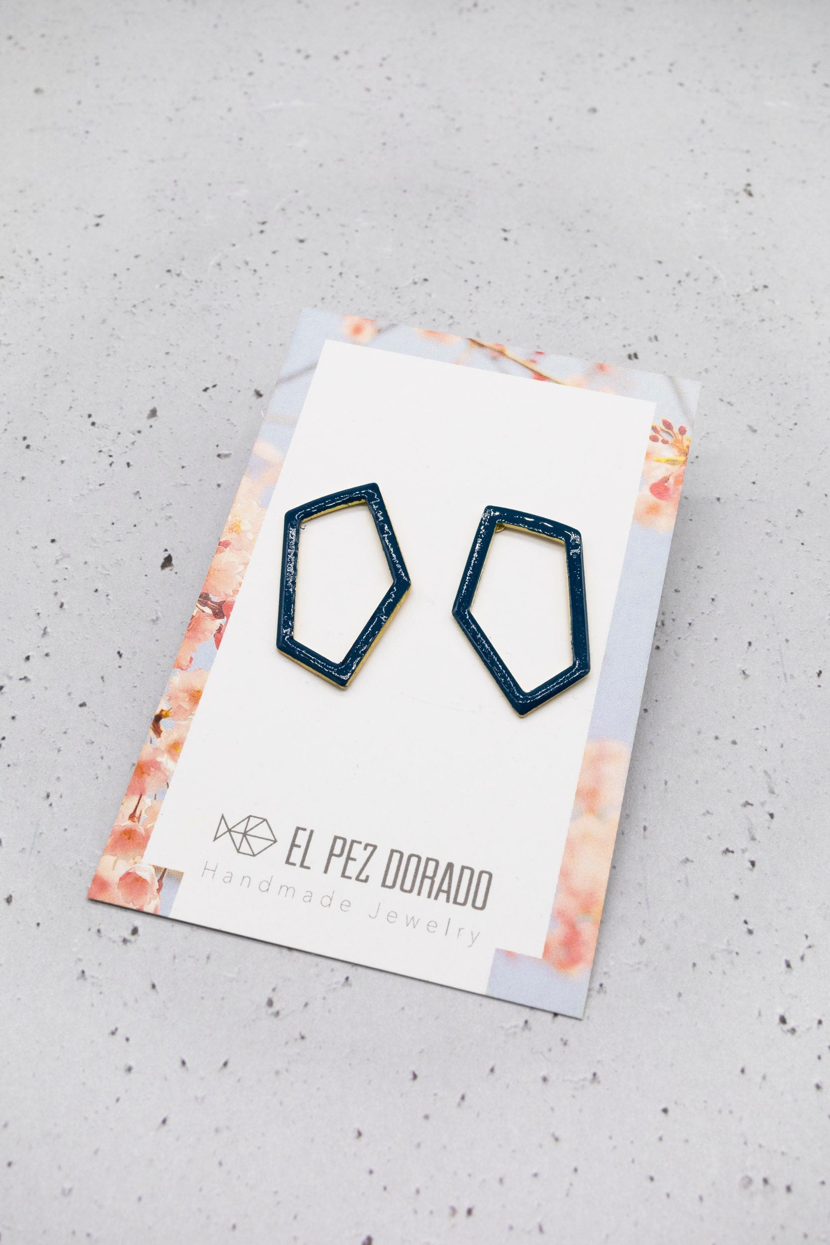 Polygonal shaped earrings. New collection earrings. Original earrings. Earrings for a gift.