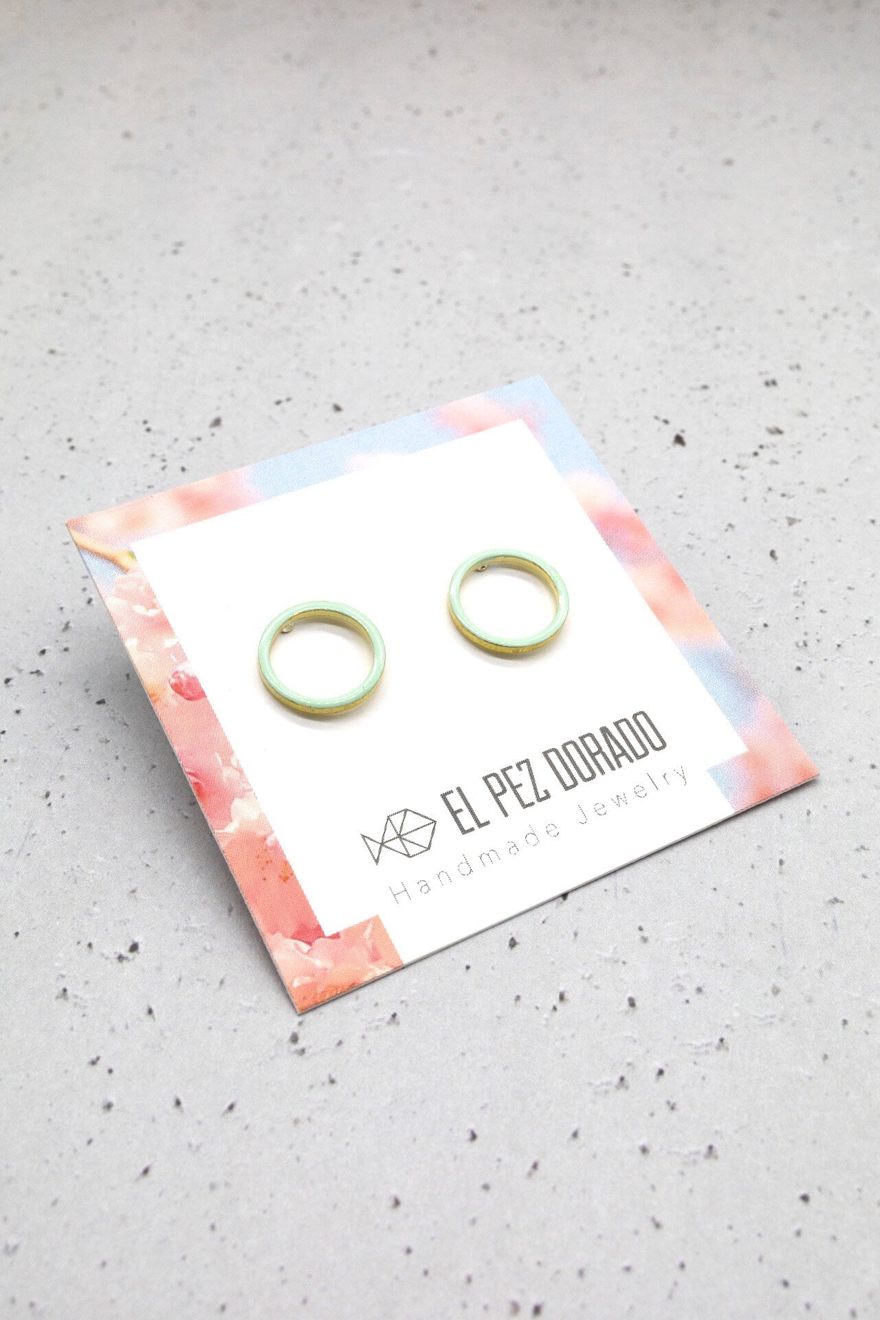 LINES CIRCLE EARRINGS. Color earrings. New collection. Original color earrings. Enameled metal.
