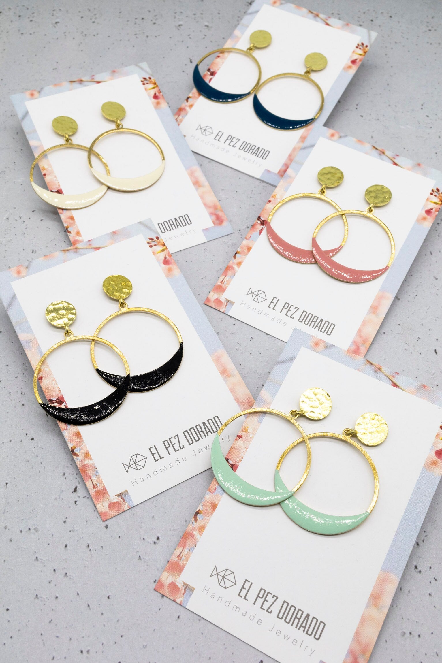 MOON EARRINGS. Color earrings.