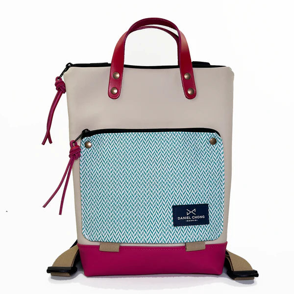 Mochila Book Holder Mini Marfil/Verde