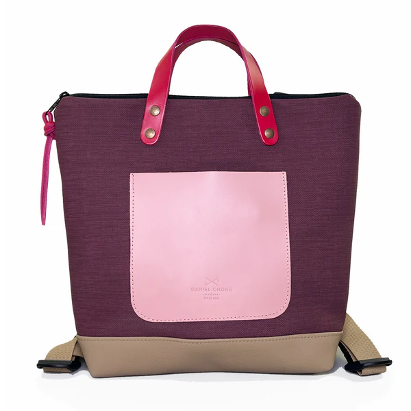 Mochila Slim Mini cuadrada Bordo