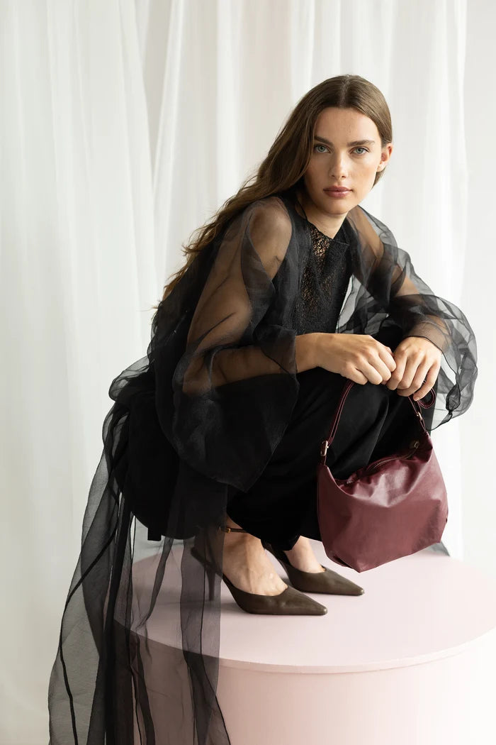 Bolso Cross Body Baggy New Maroon