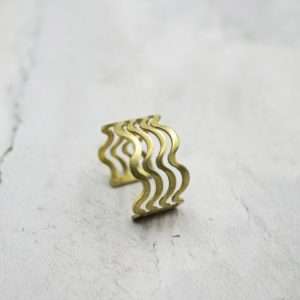 Anillo Latón Ondas