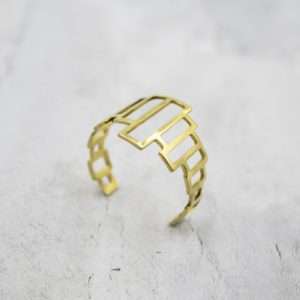 Anillo Latón Rectángulos