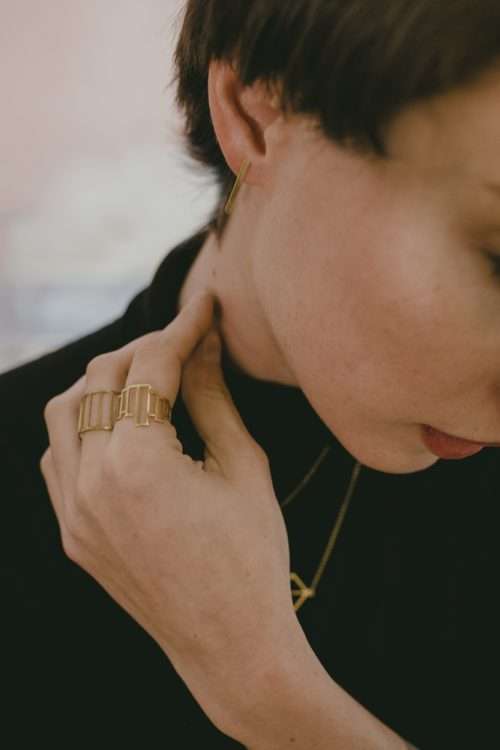 Anillo Latón Rectángulos