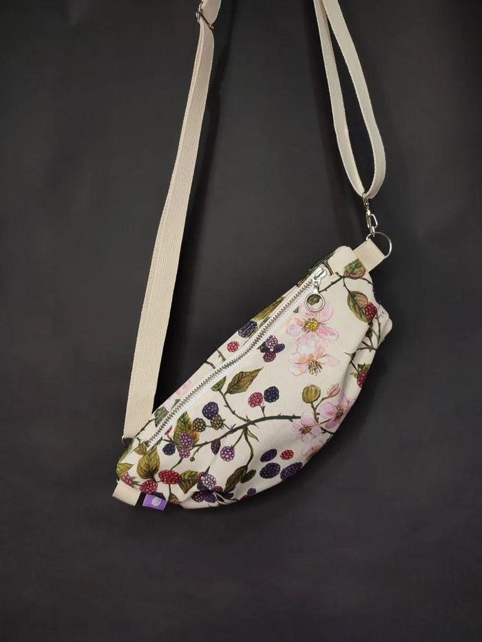 Orange houndstooth fanny pack/crossbody bag