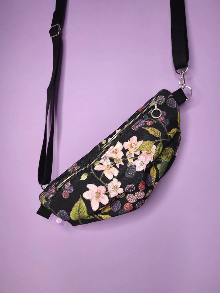 Orange houndstooth fanny pack/crossbody bag