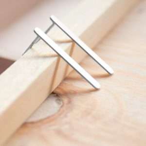 Pendientes plata palo