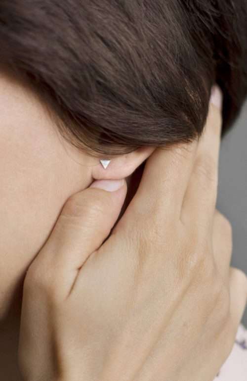 Pendientes Plata Mini Triángulo