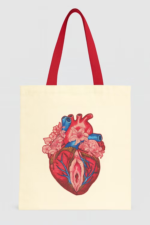 Tropical Heart Tote Bag
