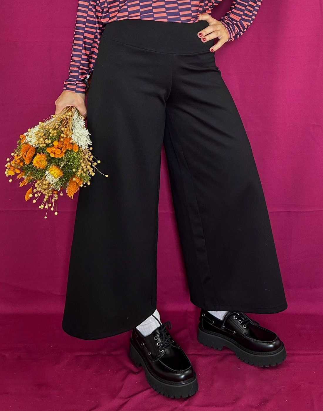 Pantalón Trama Negro Roma