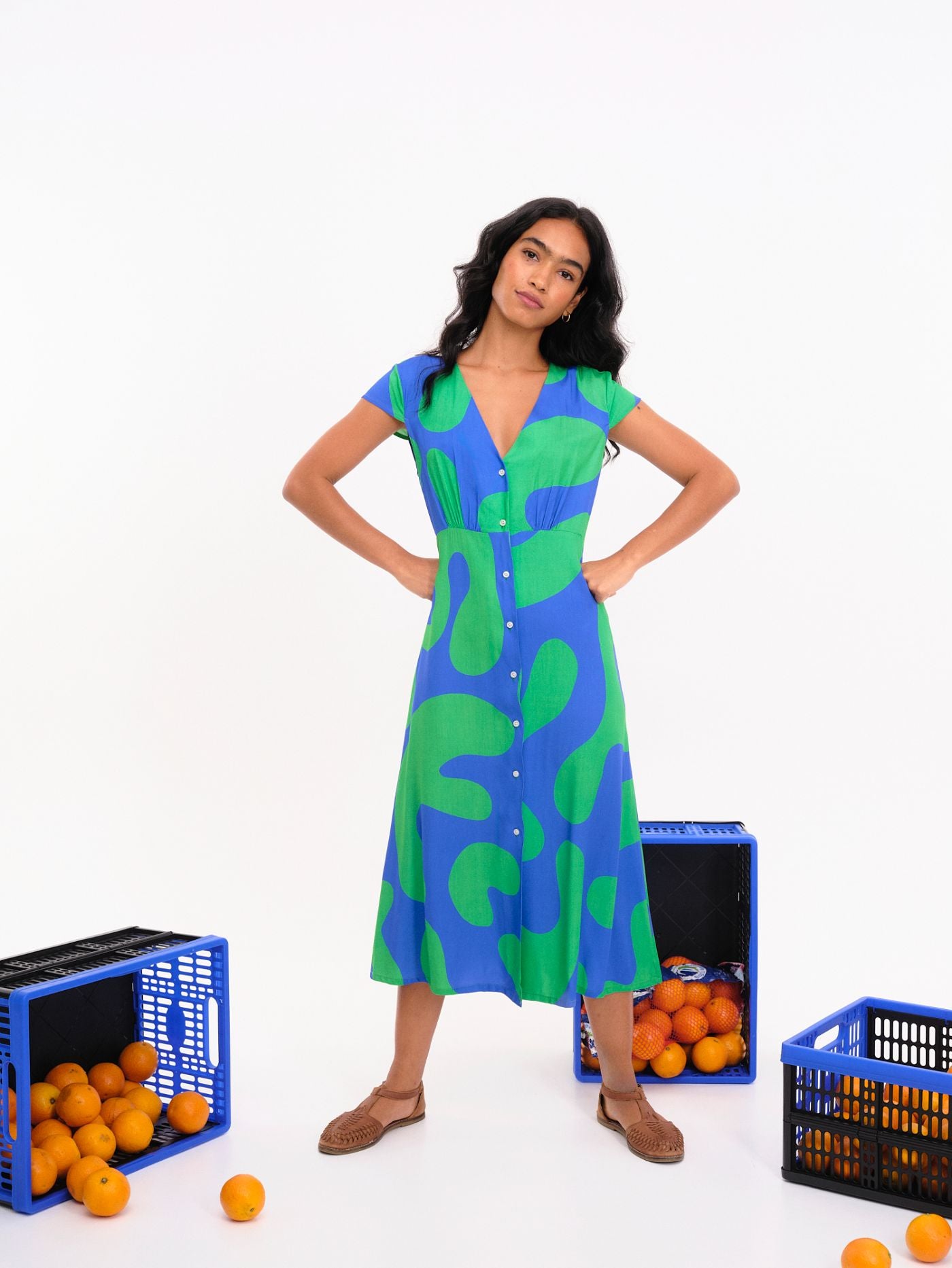 VestidoAurora azul/verde