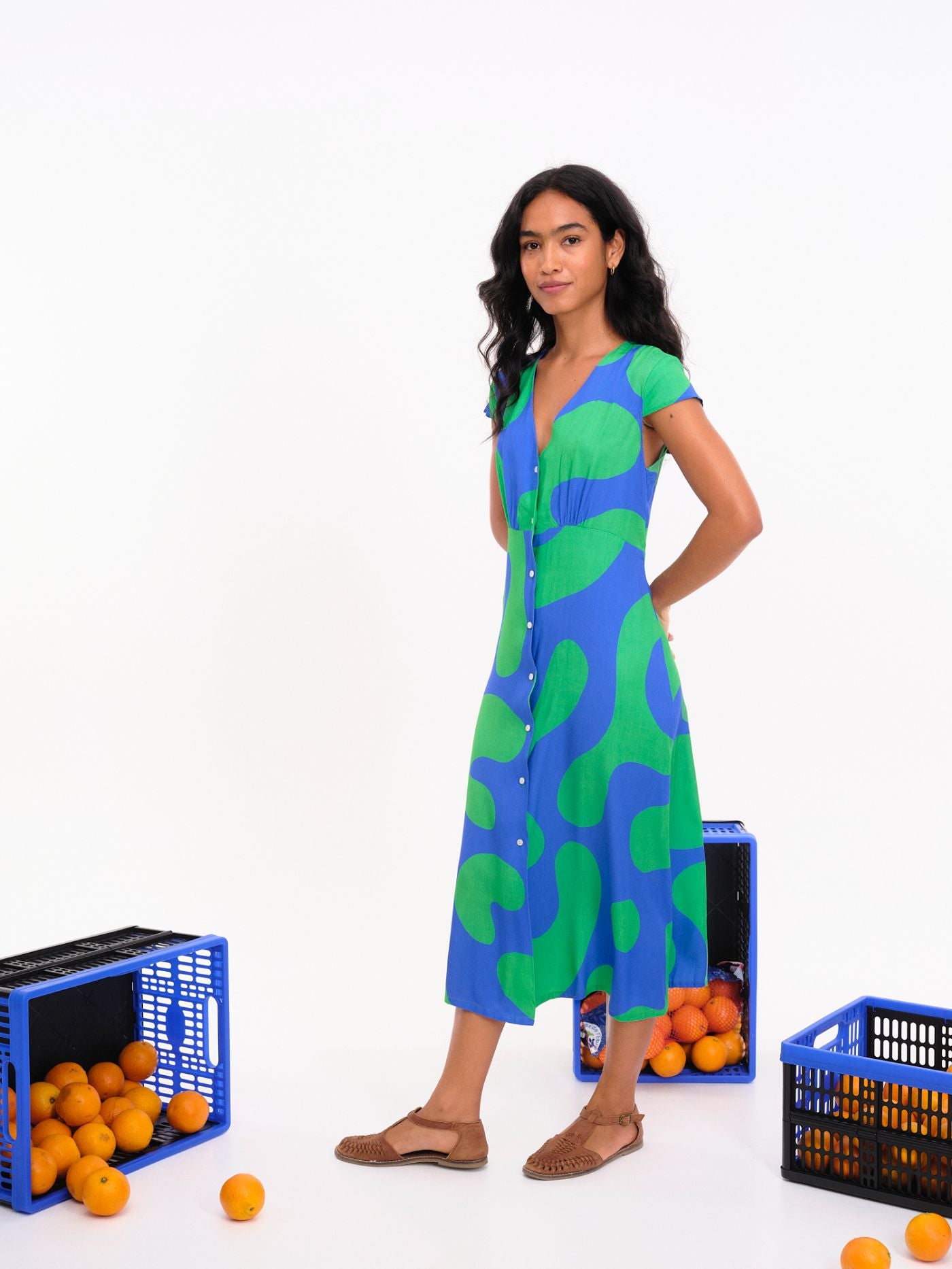 VestidoAurora azul/verde