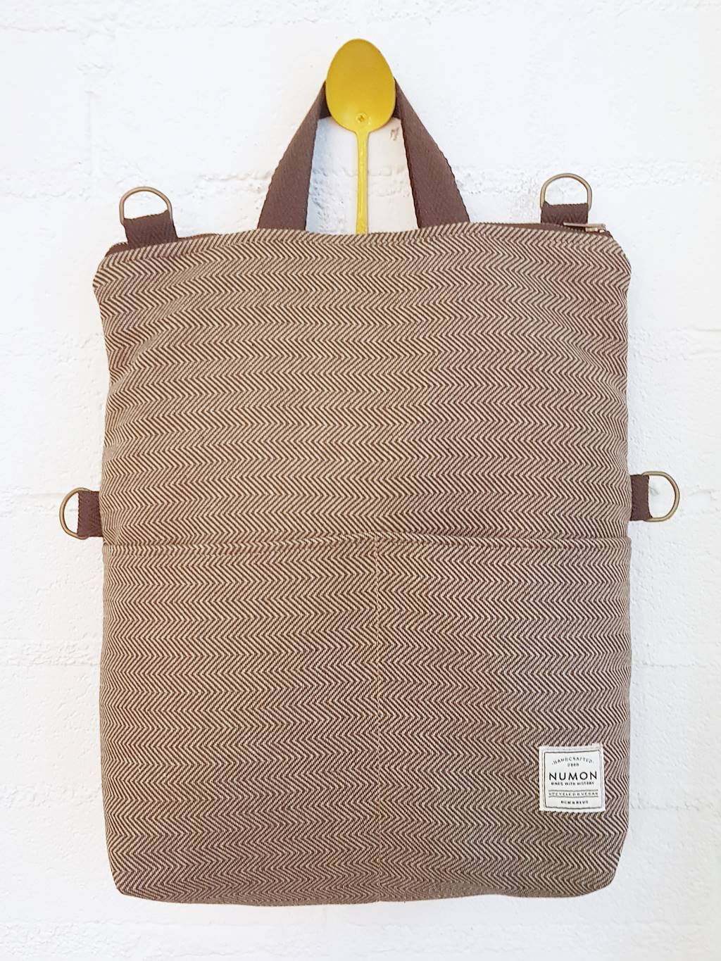 Bolso & mochila convertible Zigzag marron