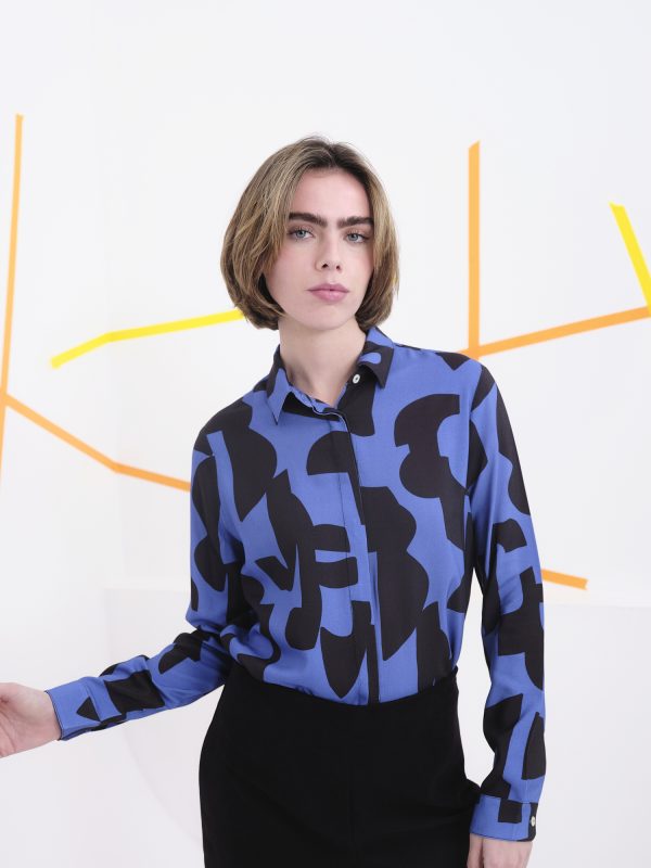 Camisa Ford azul abstracto - Imagen 3