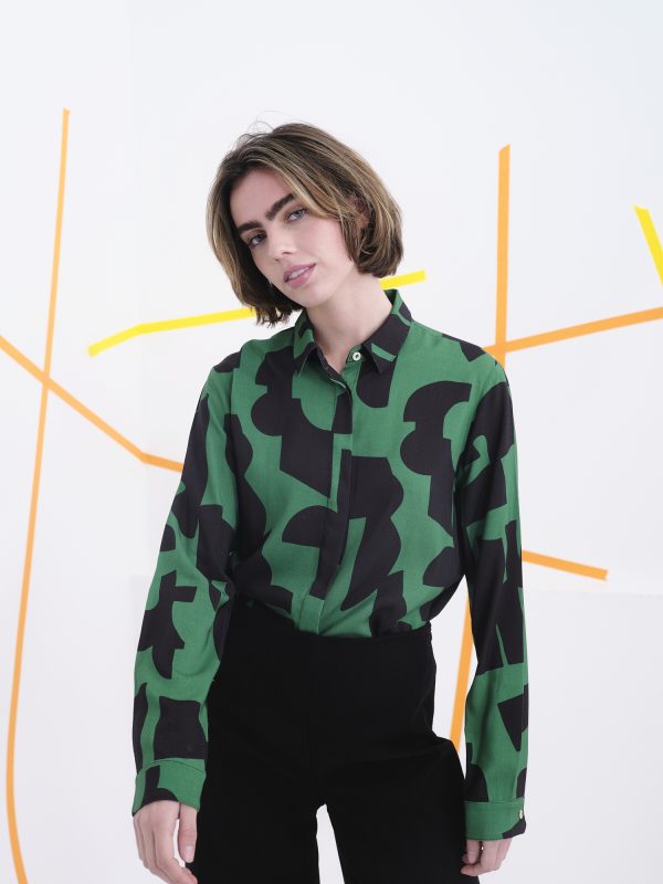 Camisa Ford verde abstracto - Imagen 3