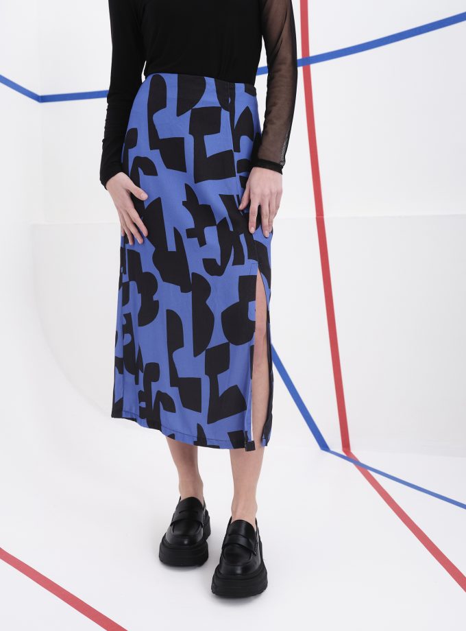 Falda Waters azul