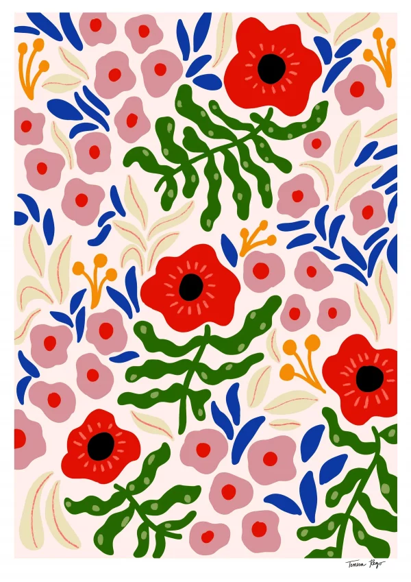 Lámina Amapolas blancas
