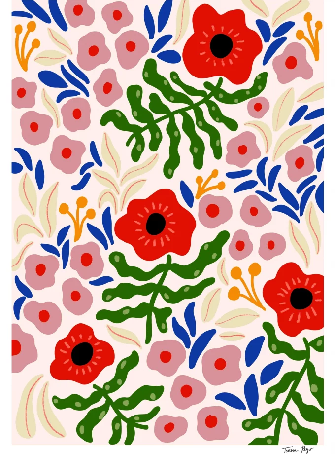 Lámina Amapolas blancas