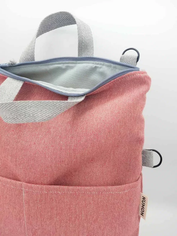 Bolso & mochila convertible Rojo-rosado - Imagen 3