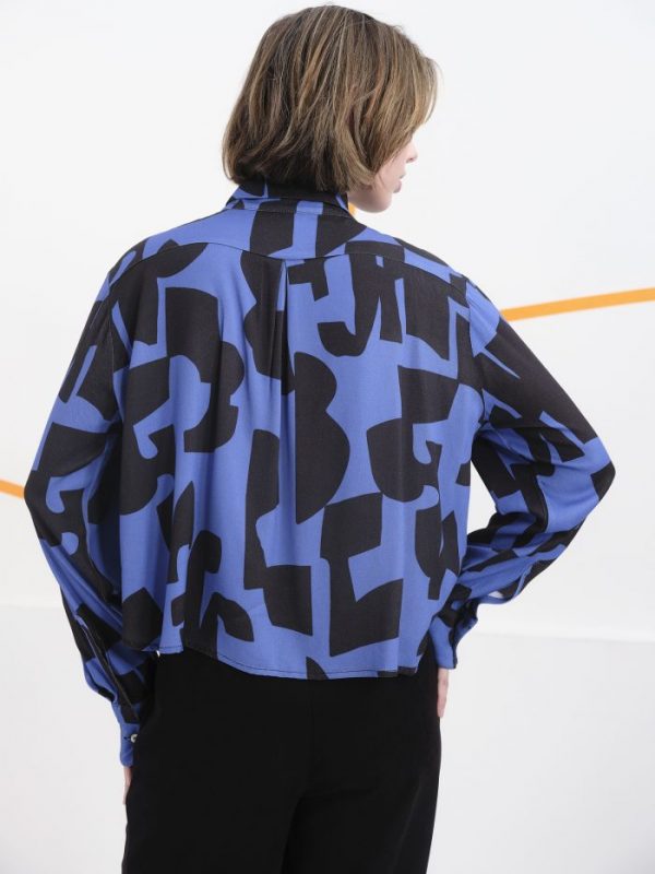 Camisa Kubrick azul abstracto - Imagen 2